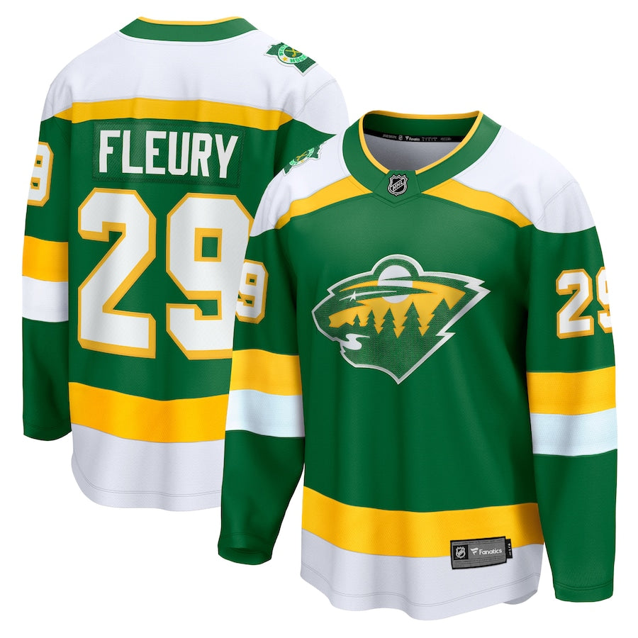 Outerstuff Minnesota Wild Youth Road Premier White Marc-Andre Fleury Jersey