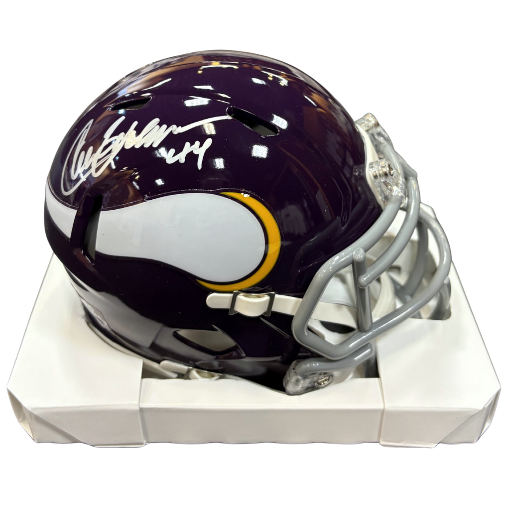 Chuck Foreman Autographed Minnesota Vikings Speed Mini Helmet Autographs FanHQ