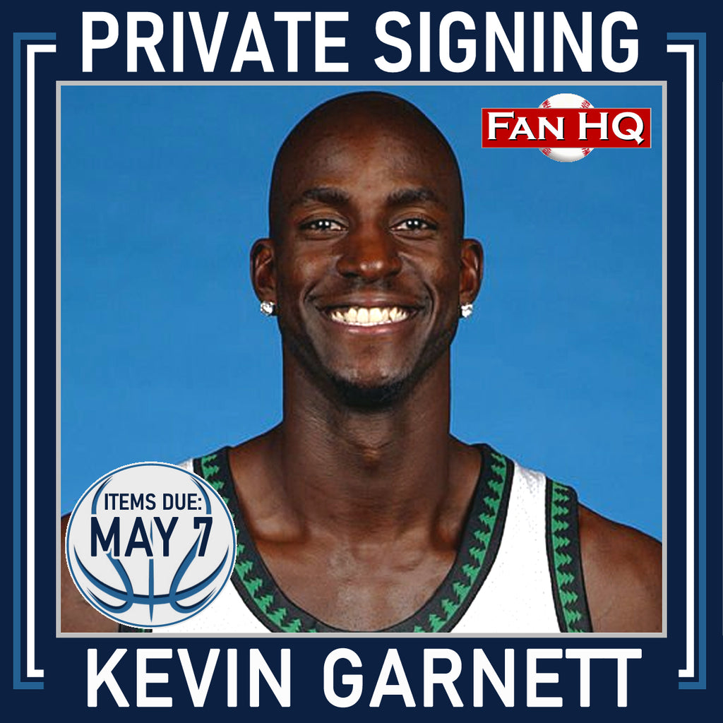 Kevin Garnett Private Signing Autograph (Your Item) Autographs Fan HQ