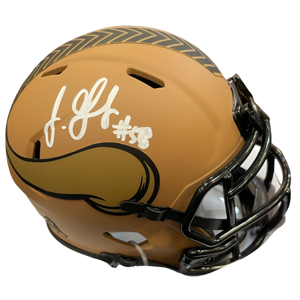 Jonathan Greenard Autographed Minnesota Vikings Salute To Service Mini Helmet Autographs FanHQ   