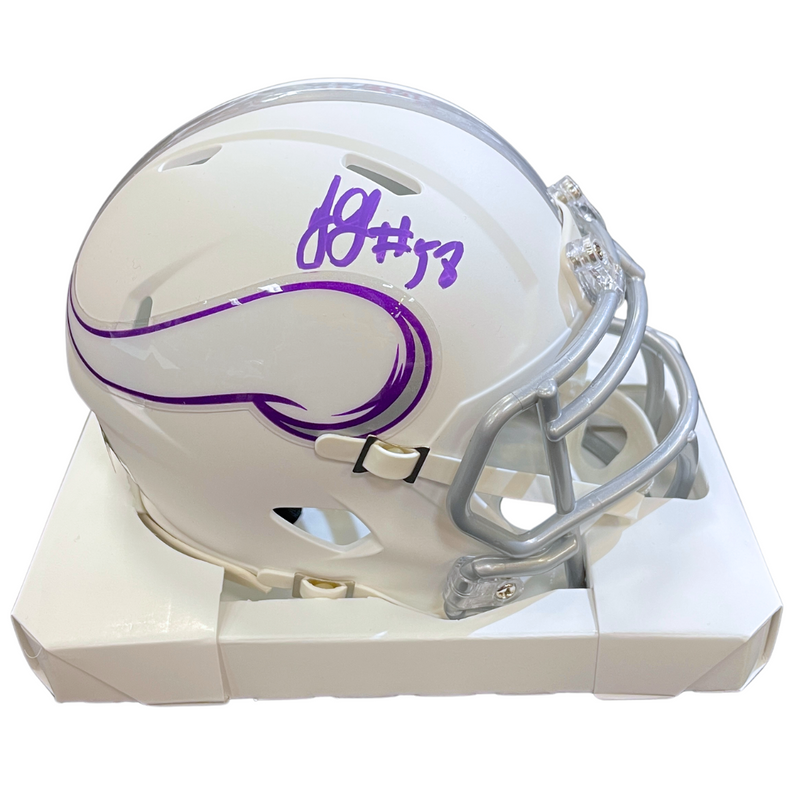 Jonathan Greenard Autographed Minnesota Vikings Winter Warrior Mini Helmet Autographs FanHQ