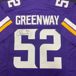 Chad Greenway Autographed Purple Pro-Style Jersey Autographs FanHQ