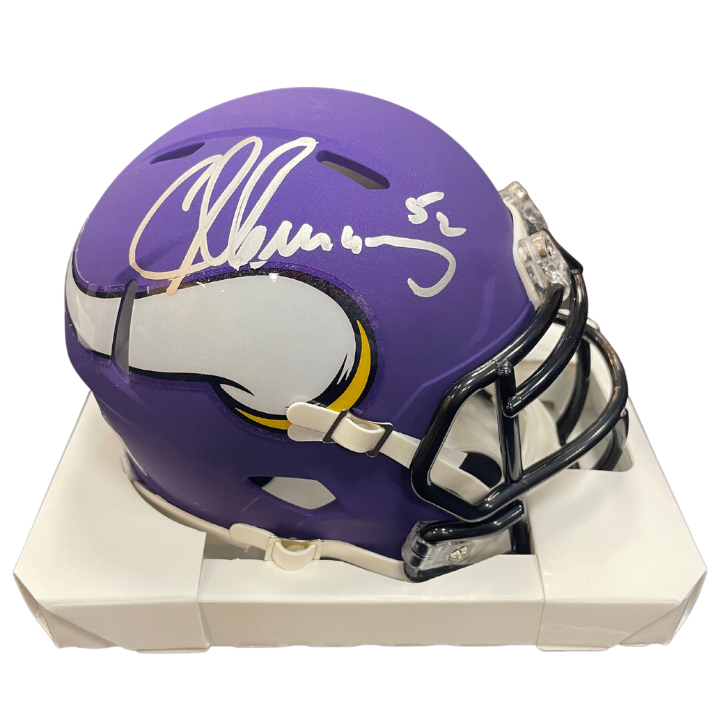 Chad Greenway Autographed Minnesota Vikings Speed Mini Helmet Fan HQ