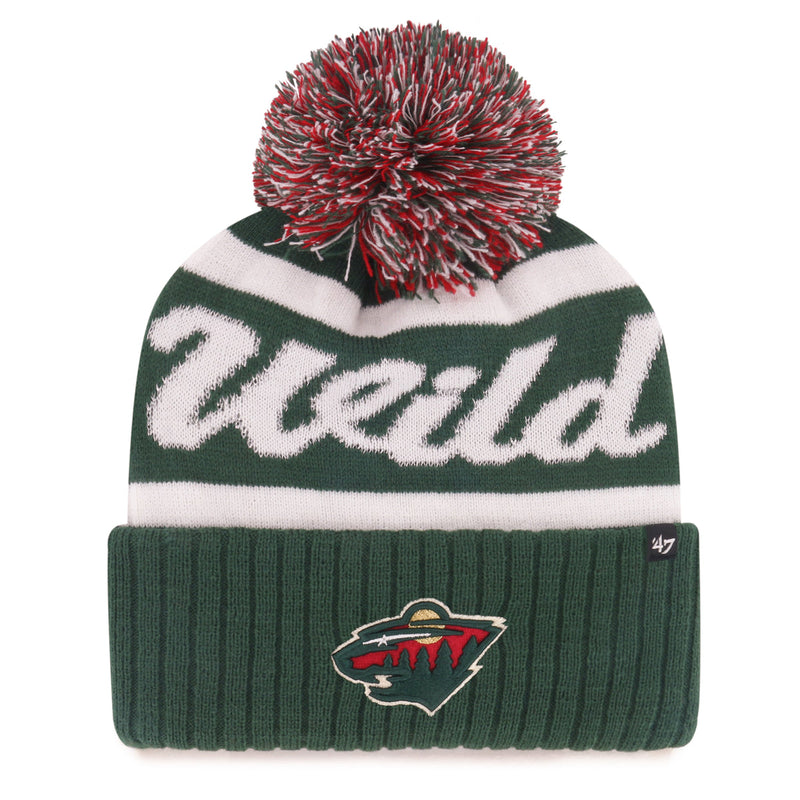 Minnesota Wild '47 Brand Green Spirited Cuff Knit w/ Pom