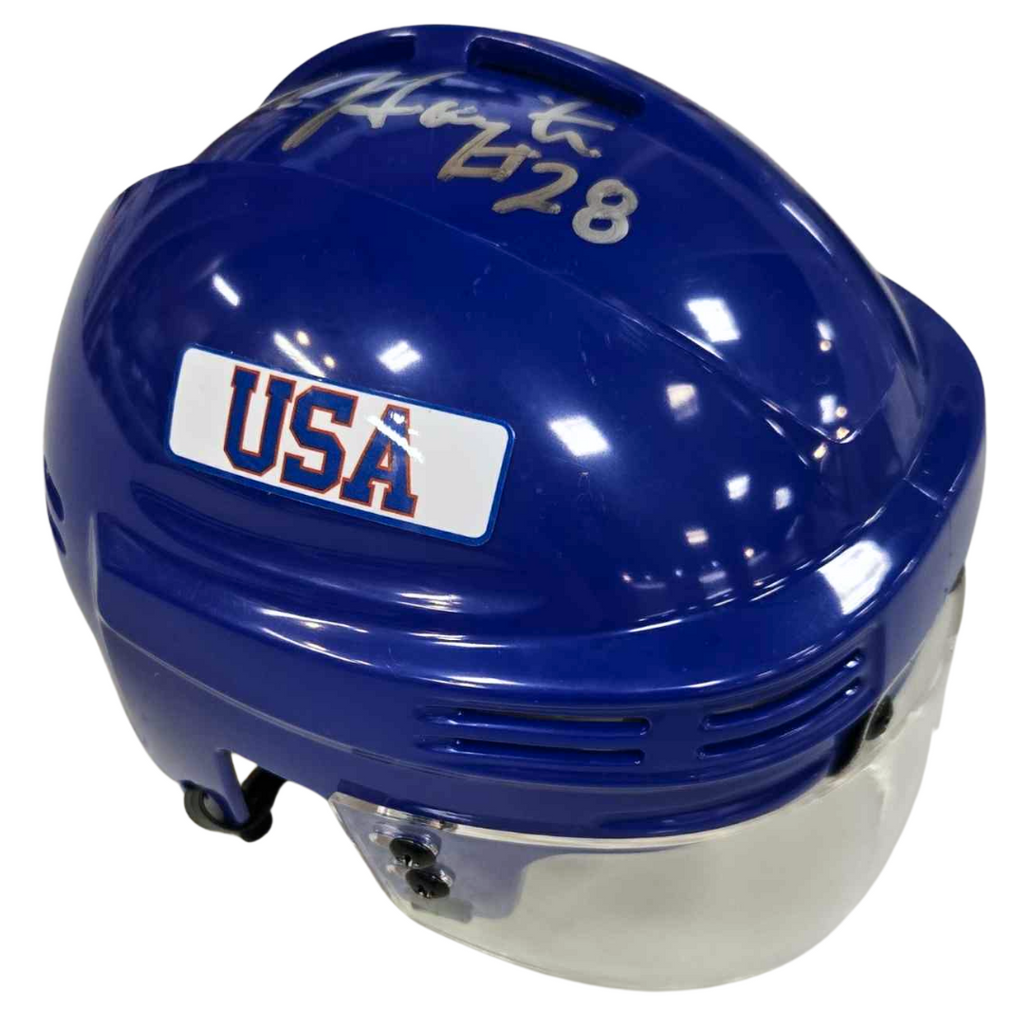 John Harrington Autographed Royal Blue Mini Helmet Autographs FanHQ