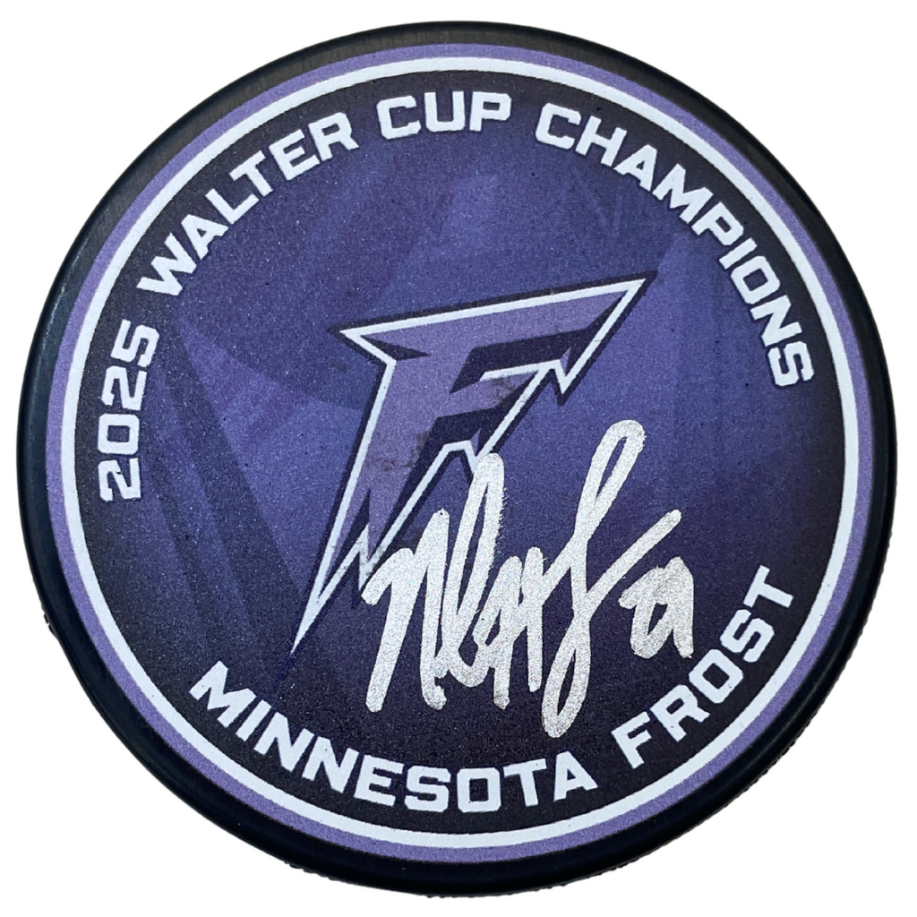 Nicole Hensley Autographed Minnesota Frost Walter Cup Champions Two-Sided Logo Puck Autographs FanHQ