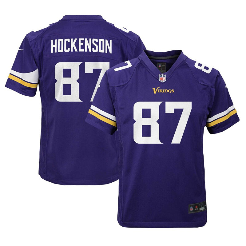 T.J. Hockenson Youth Minnesota Vikings Purple Nike Game Jersey Kids Nike   