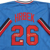 Kent Hrbek Autographed Blue #26 Rookie Pro-Style Jersey Autographs Fan HQ #14/26  