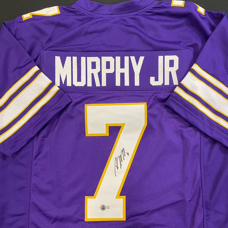 Byron Murphy Jr. Autographed Throwback Purple Pro-Style Jersey Autographs FanHQ