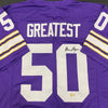 Alan Page Autographed "50 Greatest" Purple Pro-Style Jersey
