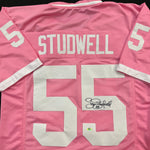 Scott Studwell Autographed Pink Pro-Style Jersey Autographs FanHQ