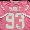 John Randle Autographed Pink Pro-Style Jersey Autographs FanHQ