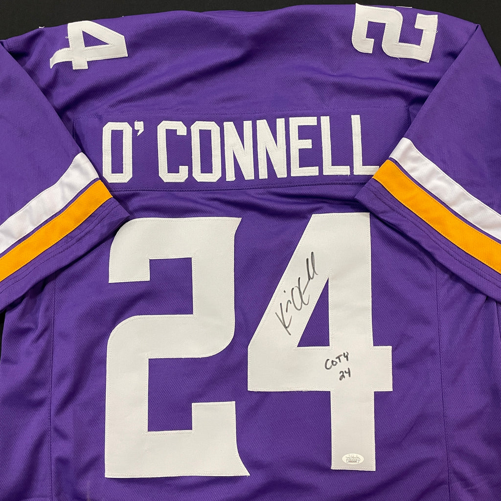 Kevin O'Connell Autographed Purple Pro-Style Jersey w/ COTY 24 Inscription Autographs Fan HQ