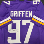 Everson Griffen Autographed Purple Pro-Style Jersey Autographs FanHQ   