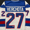 Phil Verchota Autographed USA White Olympic-Style Jersey w/ 1980 Gold! Inscription Autographs Fan HQ