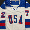 Phil Verchota Autographed USA White Olympic-Style Jersey w/ 1980 Gold! Inscription Autographs Fan HQ