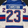 Dave Christian Autographed USA White Olympic-Style Jersey w/ 1980 Gold Inscription Autographs Fan HQ