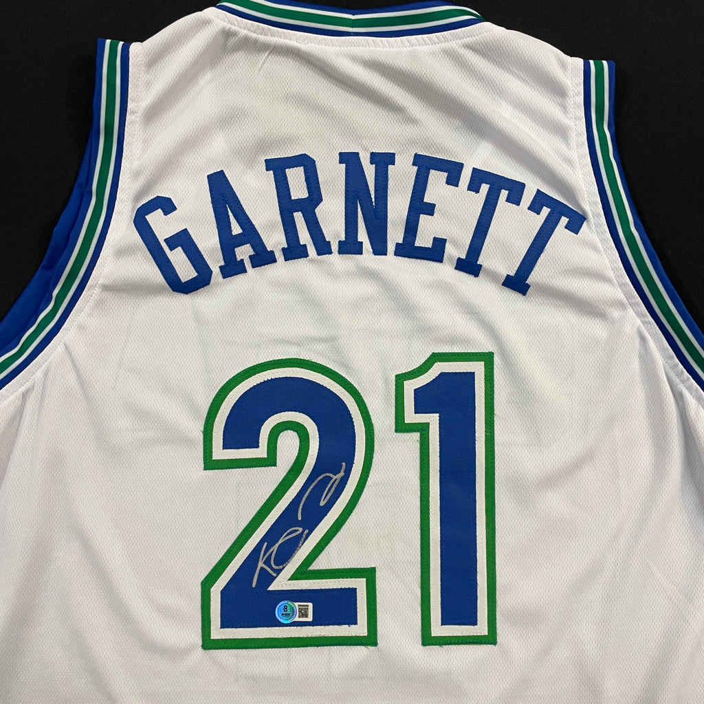 Kevin Garnett Autographed Pro-Style Jersey Autographs Fan HQ