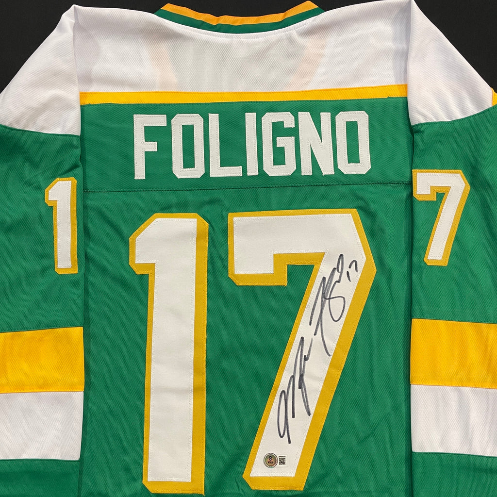Marcus Foligno Autographed Green Alternate Pro-Style Jersey Autographs Fan HQ