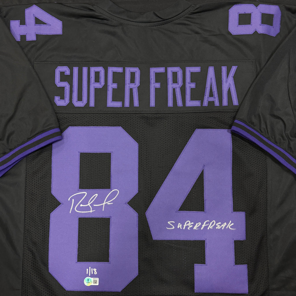 Randy Moss Autographed Fan HQ Exclusive Blackout Nickname Jersey (Numbered Edition) Autographs FanHQ Number 18/18