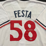 David Festa Autographed White Pro-Style Jersey Autographs Fan HQ