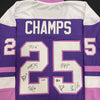 Maddie Rooney, Kelly Pannek, Grace Zumwinkle, Nicole Hensley, Michela Cava, Lee Stecklein, Brooke Bryant Autographed 25 CHAMPS Pro-Style Jersey (Numbered Edition) Autographs Fan HQ #24/35 (Championship Year)