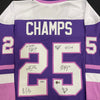 Maddie Rooney, Kelly Pannek, Grace Zumwinkle, Nicole Hensley, Michela Cava, Lee Stecklein, Brooke Bryant Autographed 25 CHAMPS Pro-Style Jersey (Numbered Edition) Autographs Fan HQ #29/35 (Hensley inscribed)