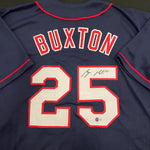 Byron Buxton Autographed Navy Pro-Style Jersey Autographs FanHQ