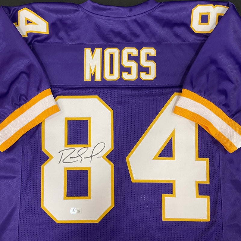 Randy Moss Autographed Purple Pro-Style Jersey Autographs FanHQ   