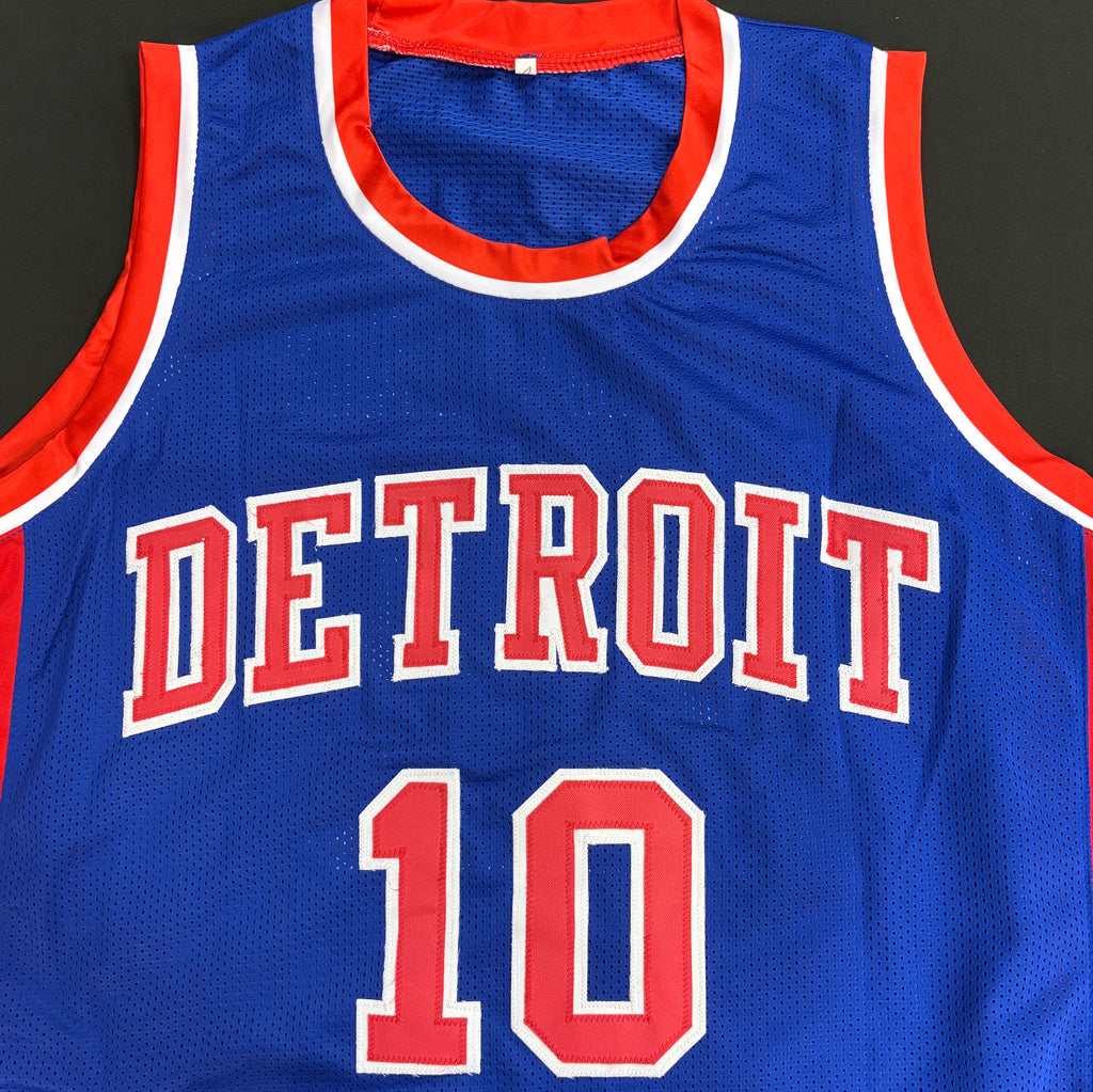 Dennis Rodman Autographed Blue Pro-Style Jersey Autographs Fan HQ