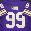 K.J. Osborn and Jonathan Greenard Autographed "SKOL" Purple Throwback Pro-Style Jersey Autographs FanHQ   