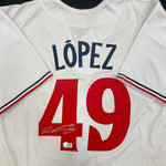 Pablo Lopez Autographed White Pro-Style Jersey Autographs Fan HQ   