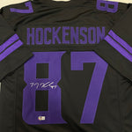 T.J. Hockenson Autographed Fan HQ Exclusive Blackout Jersey