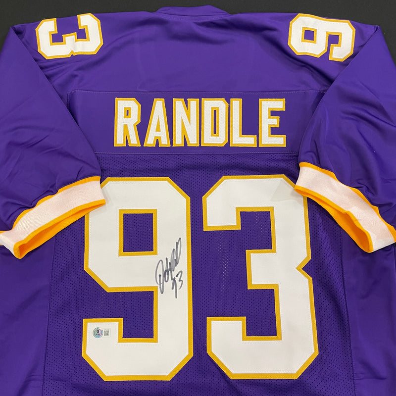 John Randle Autographed Purple Pro-Style Jersey Autographs FanHQ   