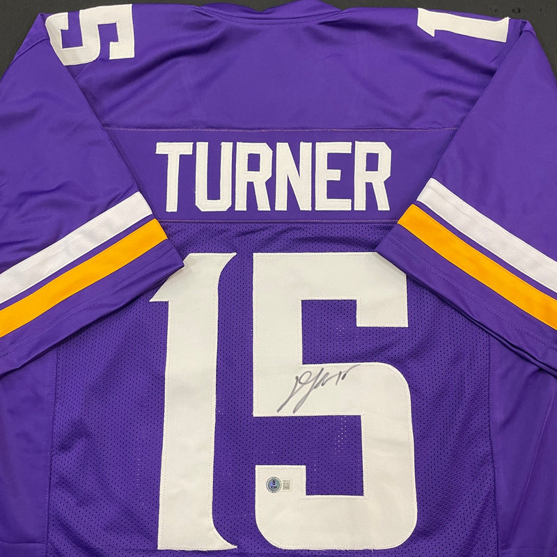 Dallas Turner Autographed Purple Pro-Style Jersey Autographs FanHQ   