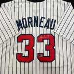 Justin Morneau Autographed White Pro-Style Jersey Autographs Fan HQ   