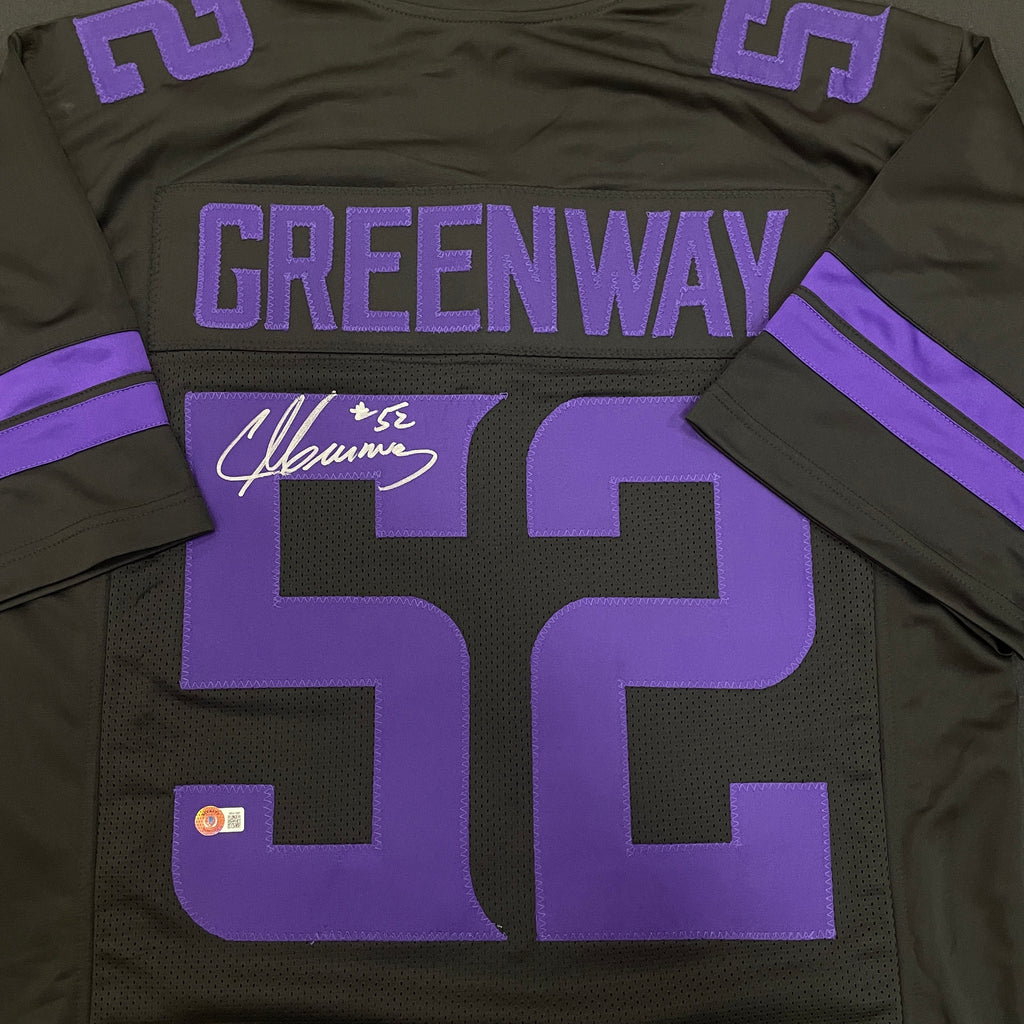 Chad Greenway Autographed Fan HQ Exclusive Blackout Jersey Autographs FanHQ   