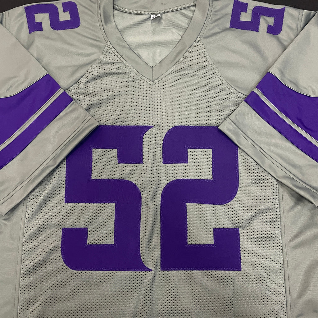 Chad Greenway Autographed Fan HQ Exclusive Gray Jersey