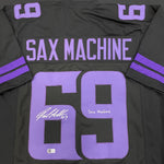 Jared Allen Autographed Fan HQ Exclusive Blackout Pro-Style Sax Machine Jersey w/ Sax Machine Inscription Autographs FanHQ   