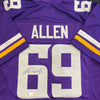 Jared Allen Autographed Purple Pro-Style Jersey Autographs FanHQ   