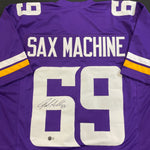 Jared Allen Autographed Purple Pro-Style Sax Machine Jersey Autographs FanHQ   