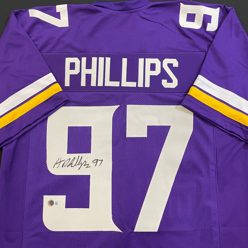 Harrison Phillips Autographed Purple Pro-Style Jersey Autographs FanHQ   