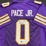 Ivan Pace Jr. Autographed Throwback #0 Purple Pro-Style Jersey Autographs FanHQ