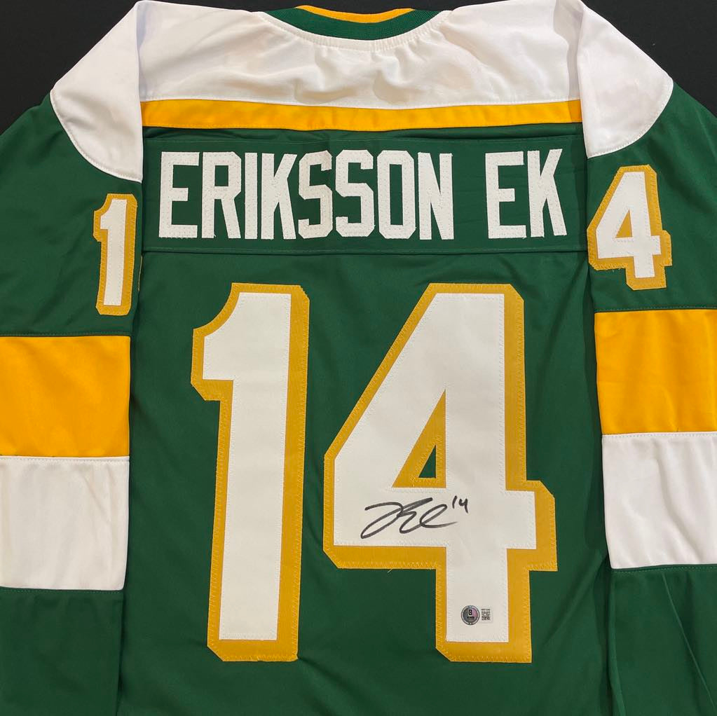 Joel Eriksson Ek Autographed Green Alternate Pro-Style Jersey Autographs FanHQ