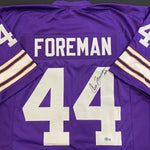 Chuck Foreman Autographed Purple Pro-Style Jersey Autographs FanHQ