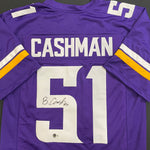 Blake Cashman Autographed Purple Pro-Style Jersey Autographs FanHQ