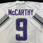 J.J. McCarthy Autographed White Alternate Pro-Style Jersey Autographs FanHQ