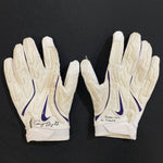 Cam Bynum Game Used Gloves and Arm Sleeves Autographs FanHQ Game Worn Gloves vs. Titans 11/27/24