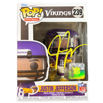 Justin Jefferson Autographed Minnesota Vikings Funko Pop! Vinyl Figure Autographs FanHQ