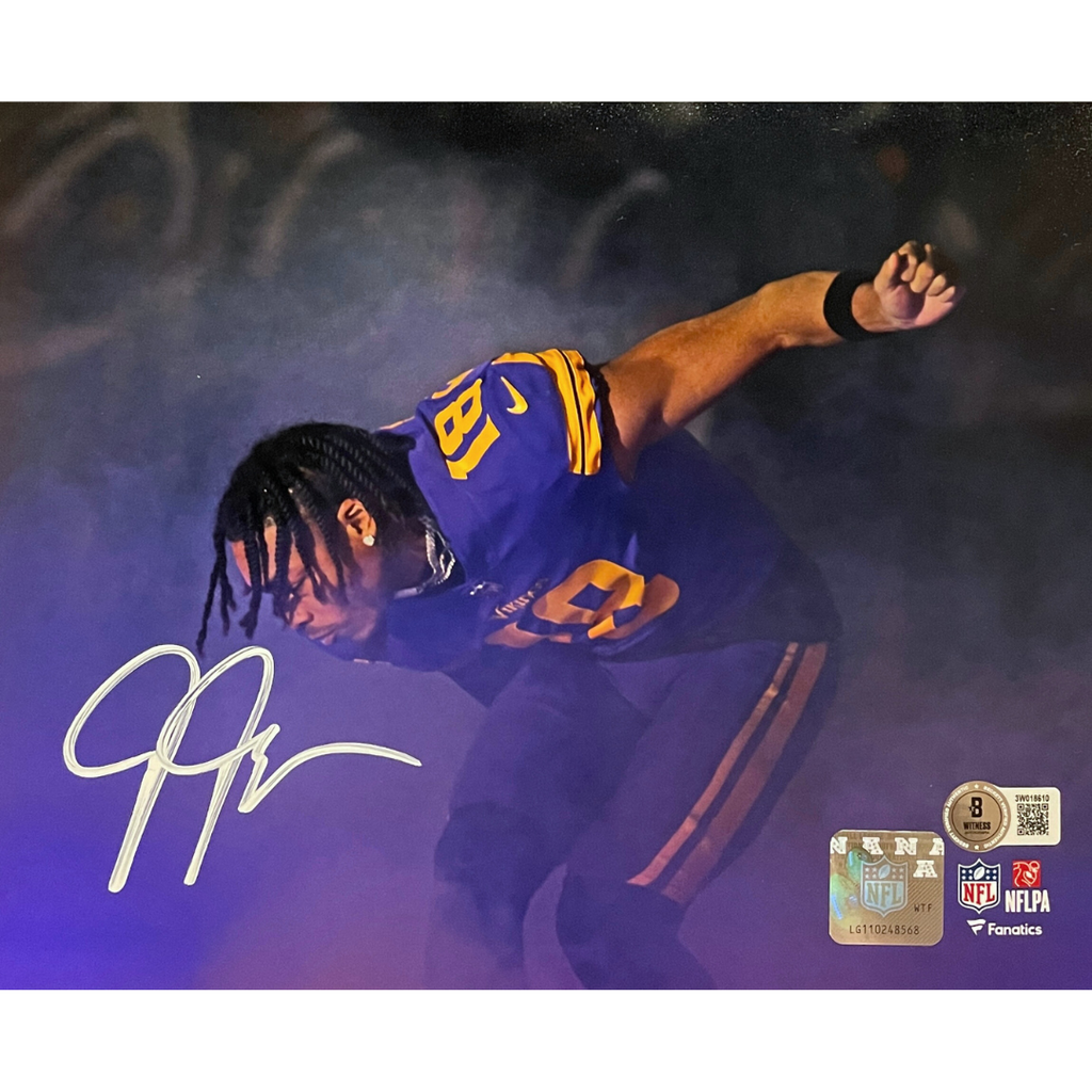 Justin Jefferson Autographed Minnesota Vikings 8x10 Photo Autographs FanHQ